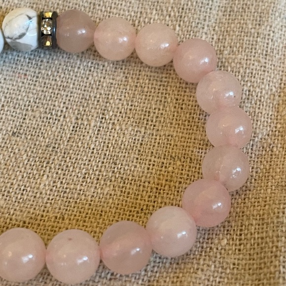 💗 Rose quartz with white howlite natural stones - Picture 11 of 17